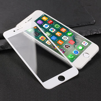 Picasee ochronne szkło hartowane 3D z ramką do Apple iPhone SE 2022 - białe