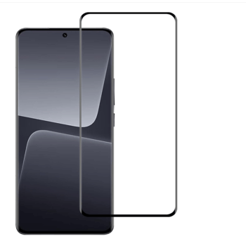 3x Picasee ochronne szkło hartowane 3D z ramką do Xiaomi 13T - czarne – 2+1 gratis