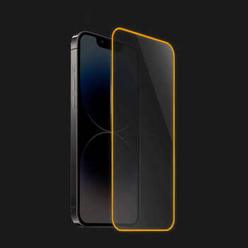 3x Picasee Ochronne szkło hartowane z rozbłyskującą w ciemności ramką do Xiaomi Mi 10T - Oranžová