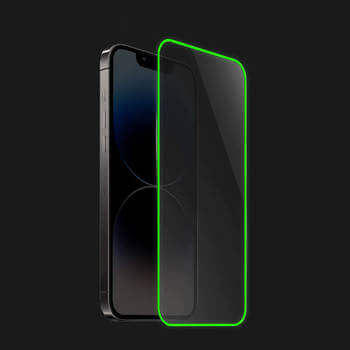 Picasee Ochronne szkło hartowane z rozbłyskującą w ciemności ramką do Samsung Galaxy A23 A236B 5G - Zielona