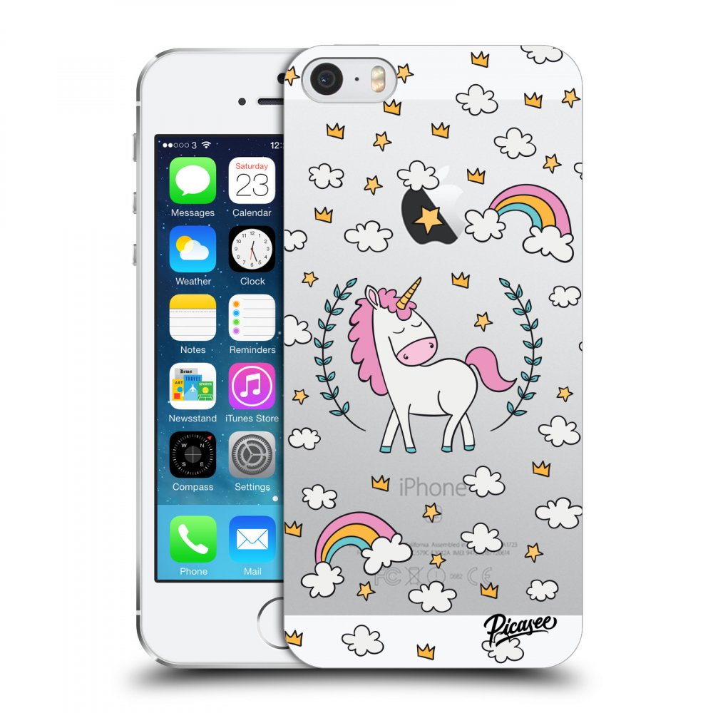 Silikonowe Przeźroczyste Etui Na Apple IPhone 5/5S/SE - Unicorn Star Heaven