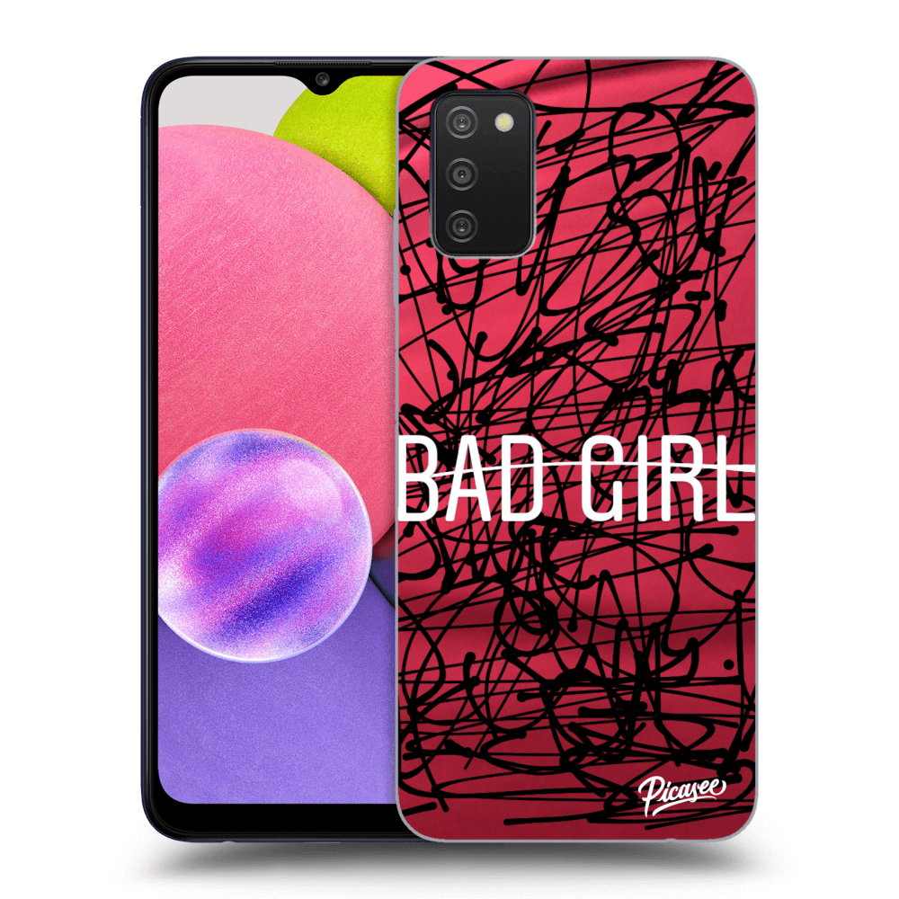 Silikonowe Czarne Etui Na Samsung Galaxy A02s A025G - Bad Girl