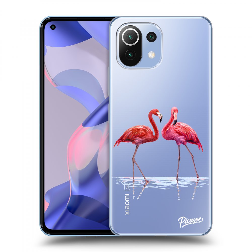 Silikonowe Przeźroczyste Etui Na Xiaomi 11 Lite 5G NE - Flamingos Couple