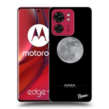 Picasee silikonowe czarne etui na Motorola Edge 40 - Moon Minimal