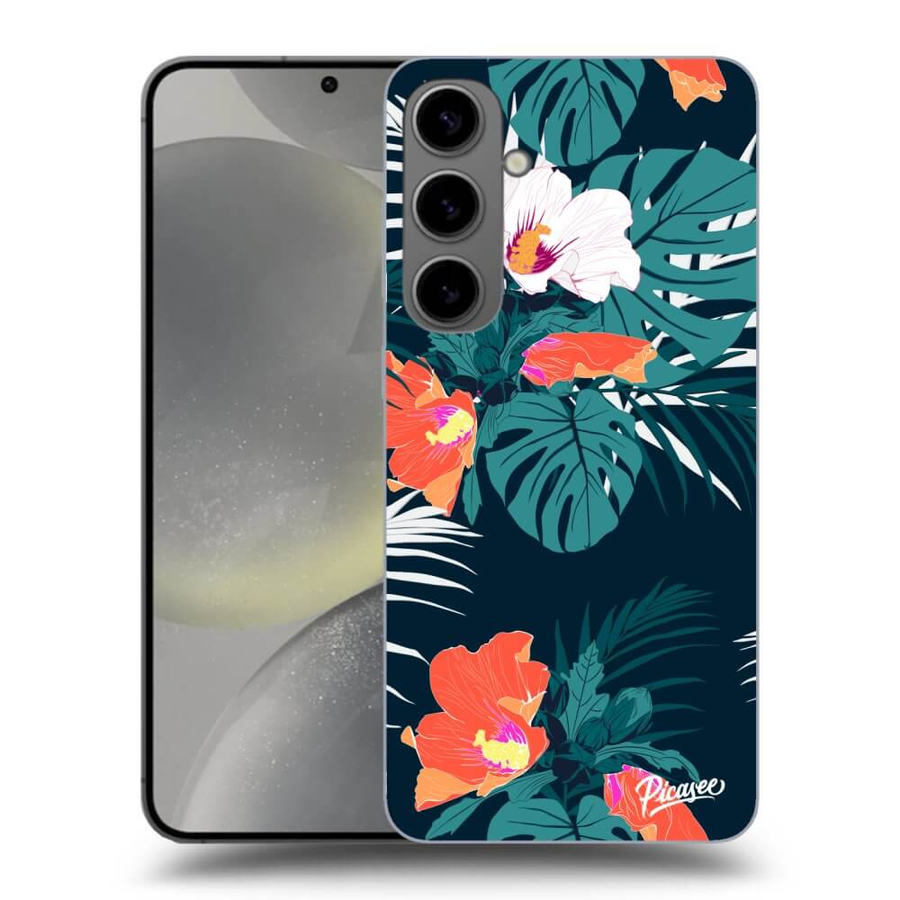 Silikonowe Przeźroczyste Etui Na Samsung Galaxy S24+ S926B 5G - Monstera Color