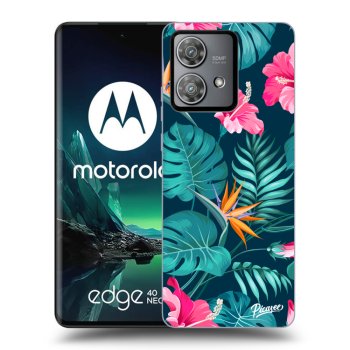 Etui na Motorola Edge 40 Neo - Pink Monstera