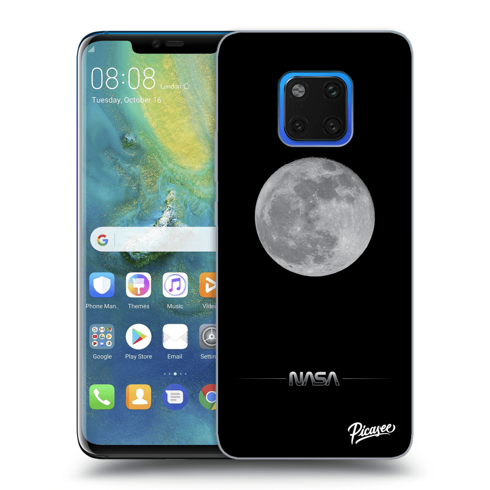 Silikonowe Czarne Etui Na Huawei Mate 20 Pro - Moon Minimal