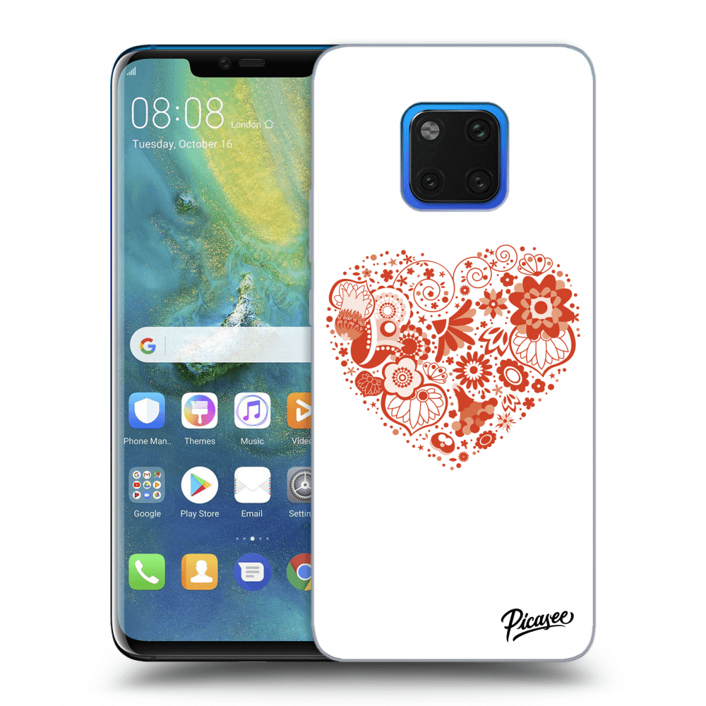Silikonowe Przeźroczyste Etui Na Huawei Mate 20 Pro - Big Heart