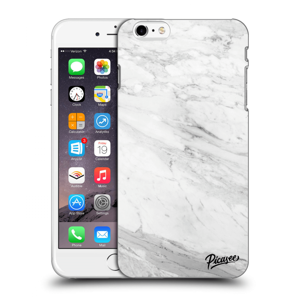 Silikonowe Przeźroczyste Etui Na Apple IPhone 6 Plus/6S Plus - White Marble