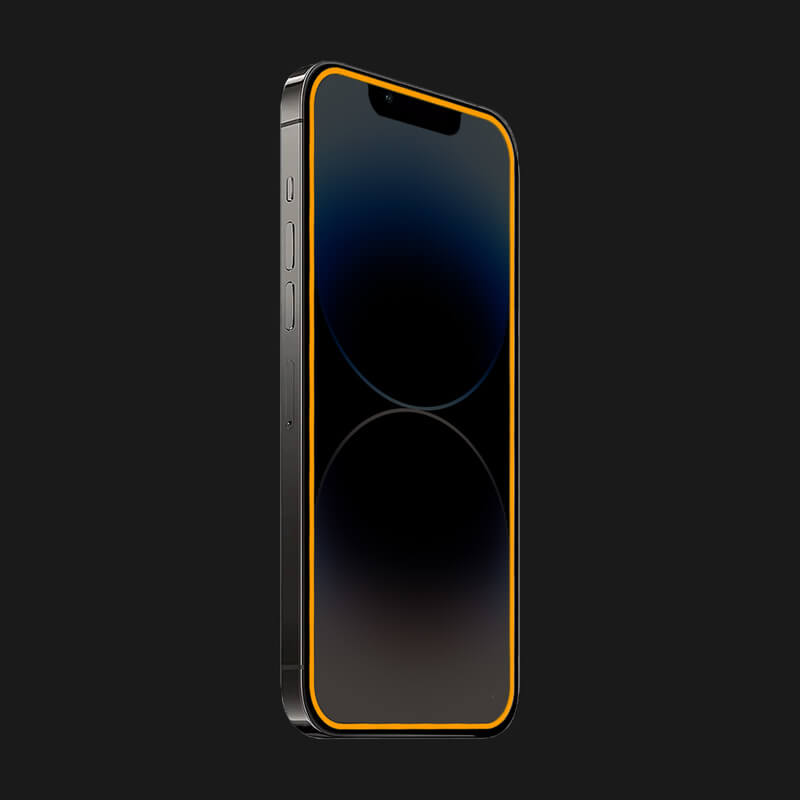 Ochronne Szkło Hartowane Z Rozbłyskującą W Ciemności Ramką Do Xiaomi 11T Pro - Oranžová