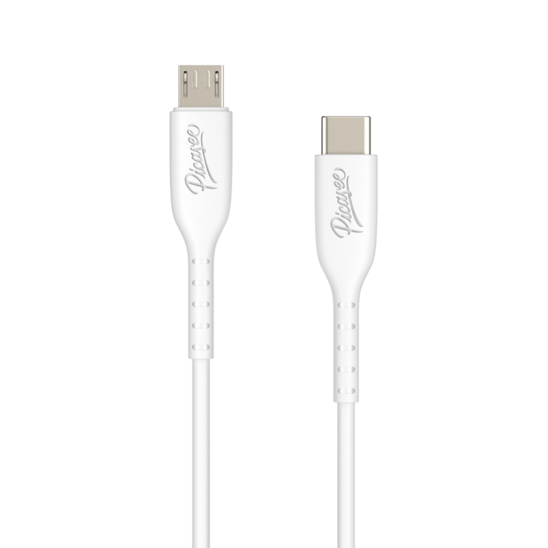 USB Kabel Micro USB - USB C - Biała